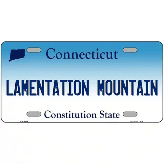 Lamentation Mountain Connecticut Metal Sign