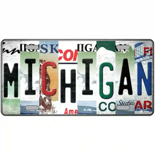 Michigan Strip Art Metal Sign