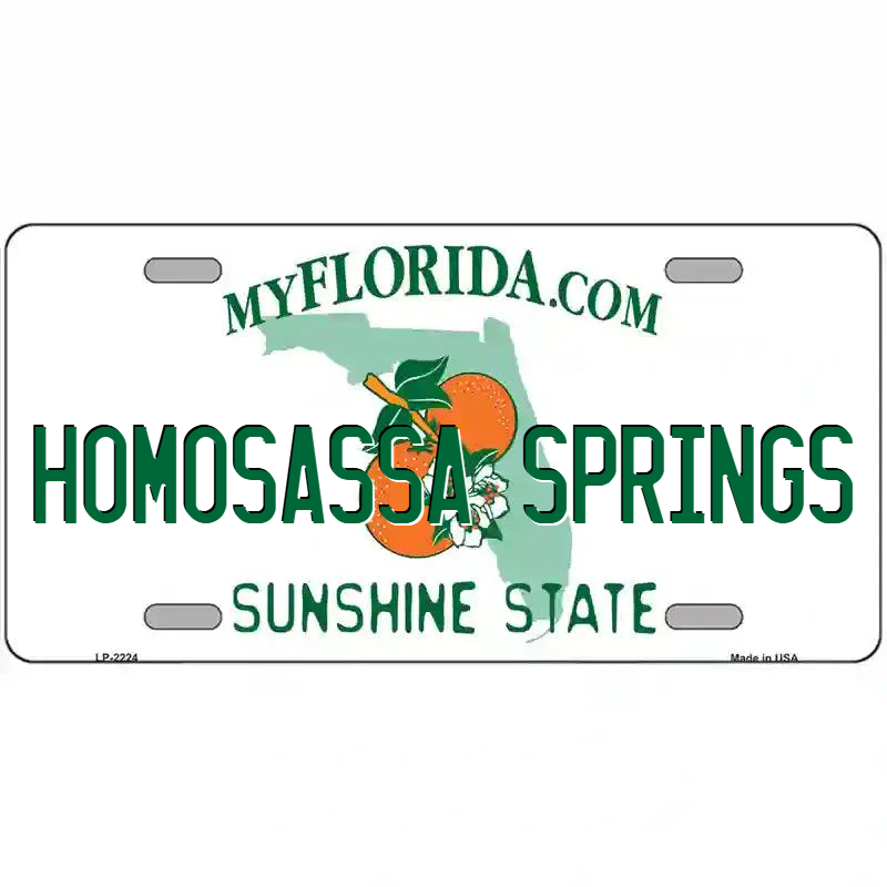 Homosassa Springs Florida Metal Sign