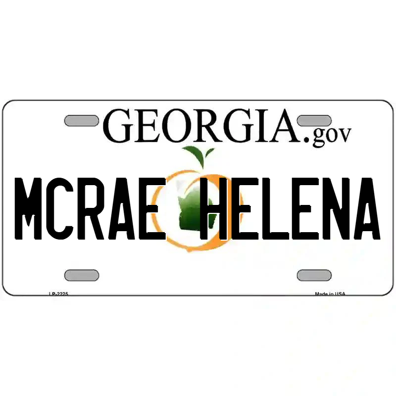 McRae-Helena Georgia Metal Sign