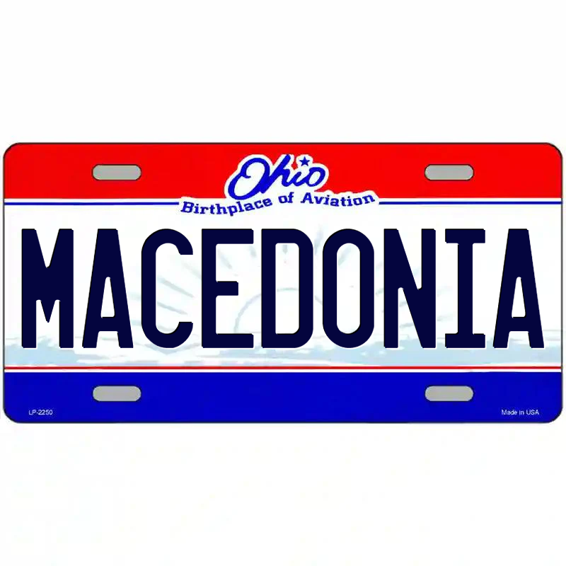 Macedonia Ohio Metal Sign
