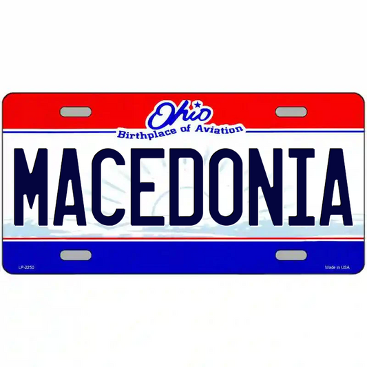 Macedonia Ohio Metal Sign