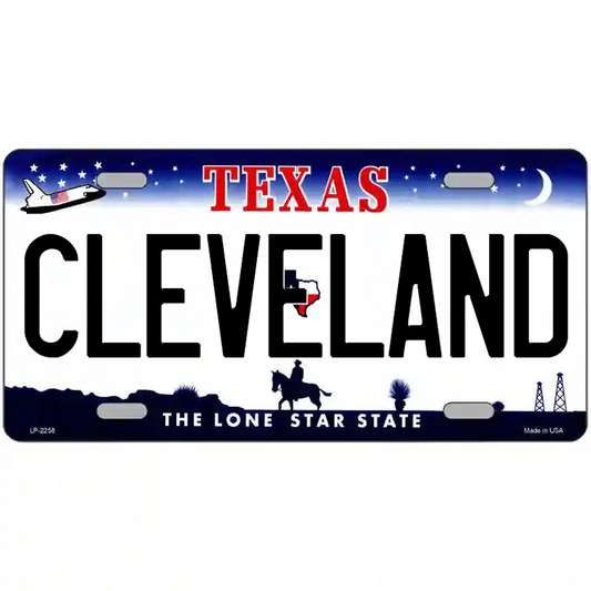 Cleveland Texas Metal Sign