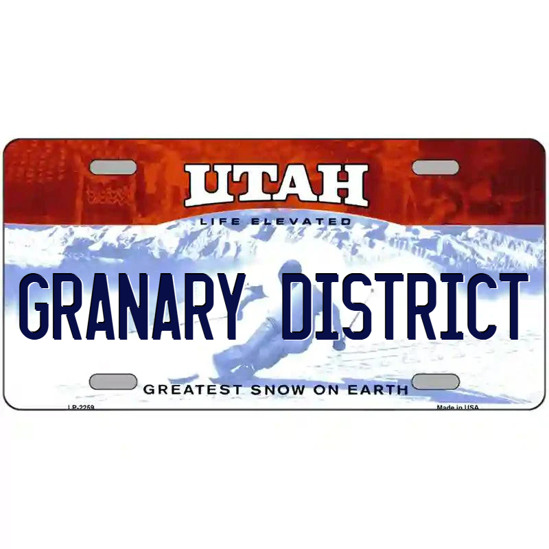 Granary District Utah Metal Sign