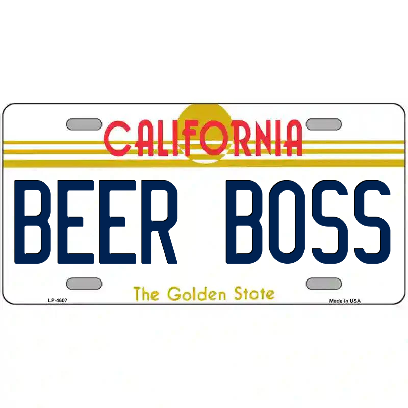 Beer Boss California Metal Sign