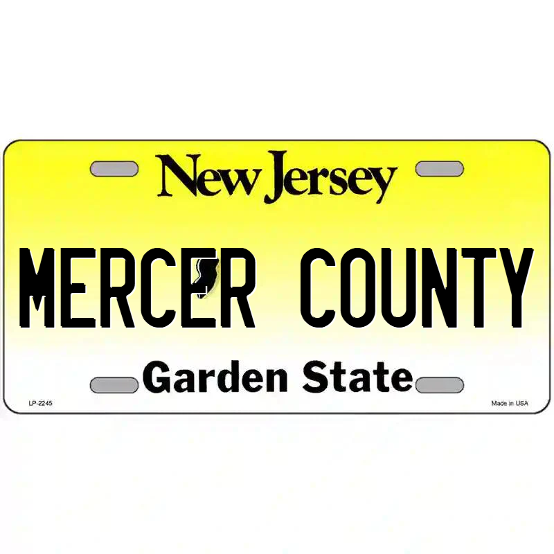 Mercer County New Jersey Metal Sign
