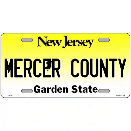 Mercer County New Jersey Metal Sign
