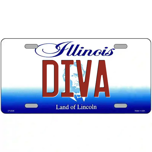 Diva Illinois Metal Sign