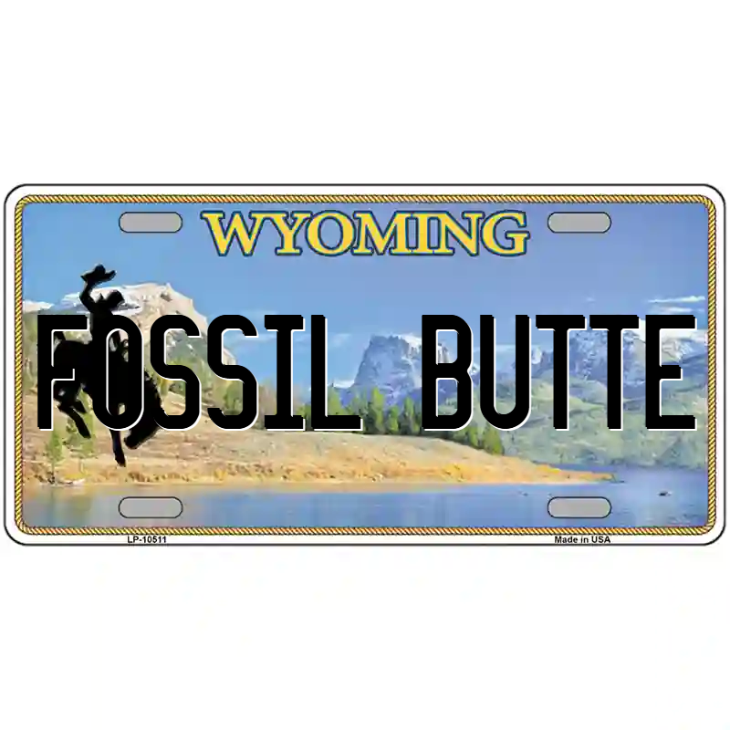 Fossil Butte Wyoming Metal Sign