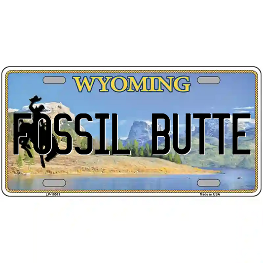 Fossil Butte Wyoming Metal Sign