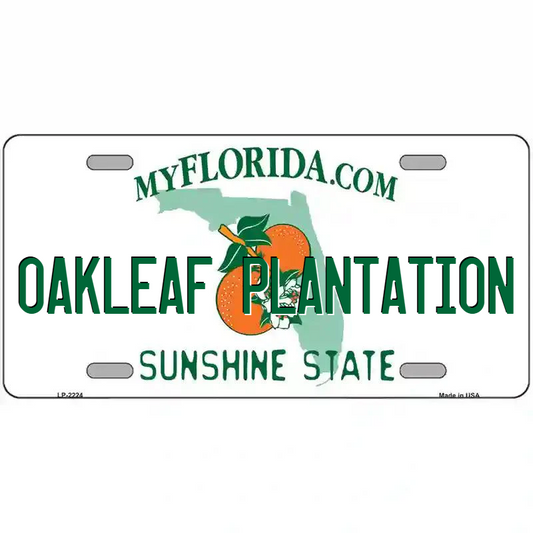 Oakleaf Plantation Florida Metal Sign