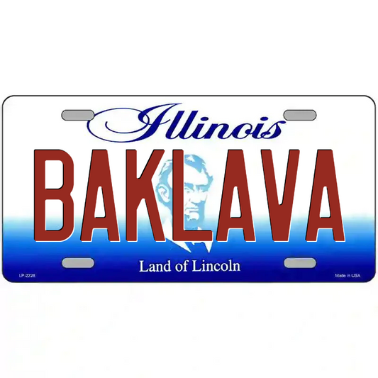 Baklava Illinois Metal Sign