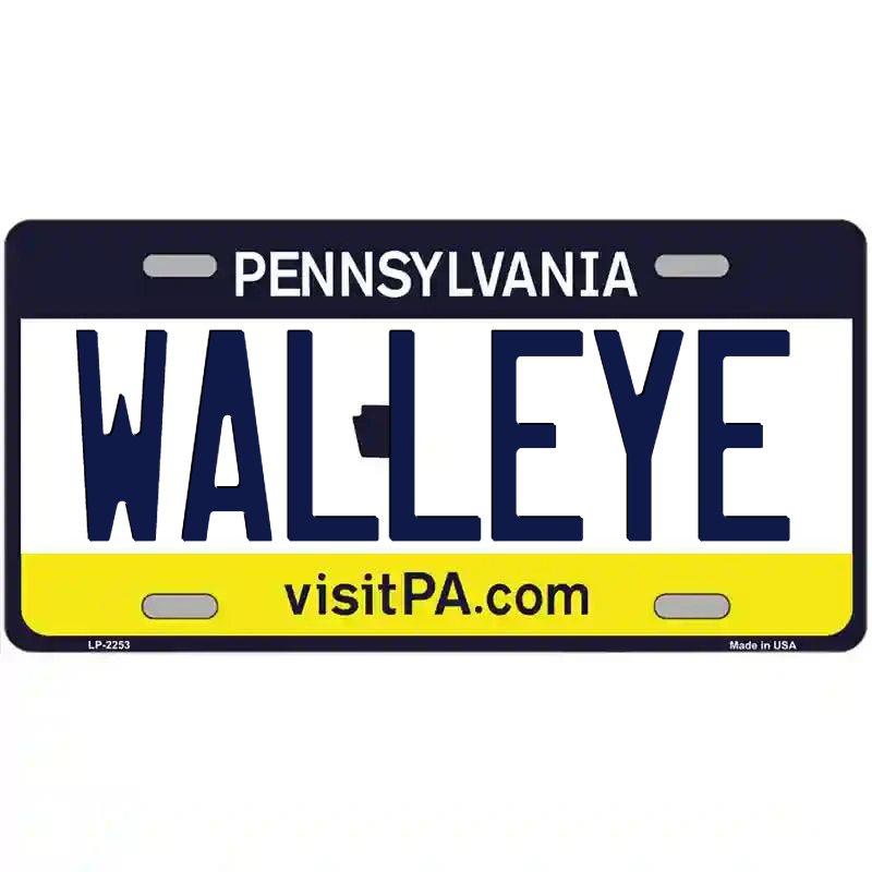 Walleye Pennsylvania Metal Sign