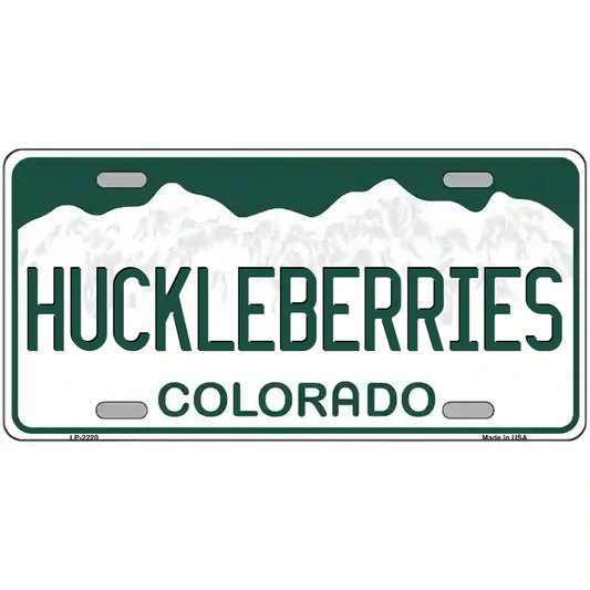 Huckleberries Colorado Metal Sign