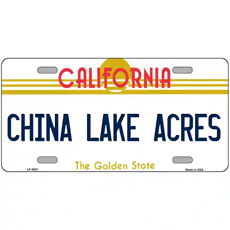 China Lake Acres California Metal Sign