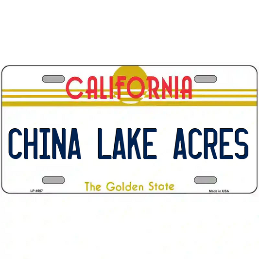 China Lake Acres California Metal Sign