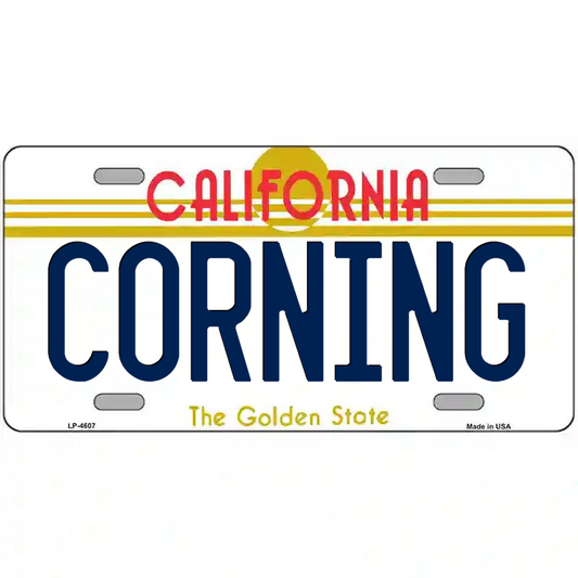 Corning California Metal Sign