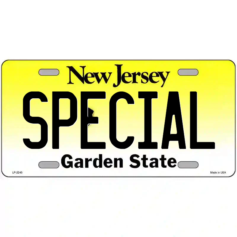 Special New Jersey Metal Sign