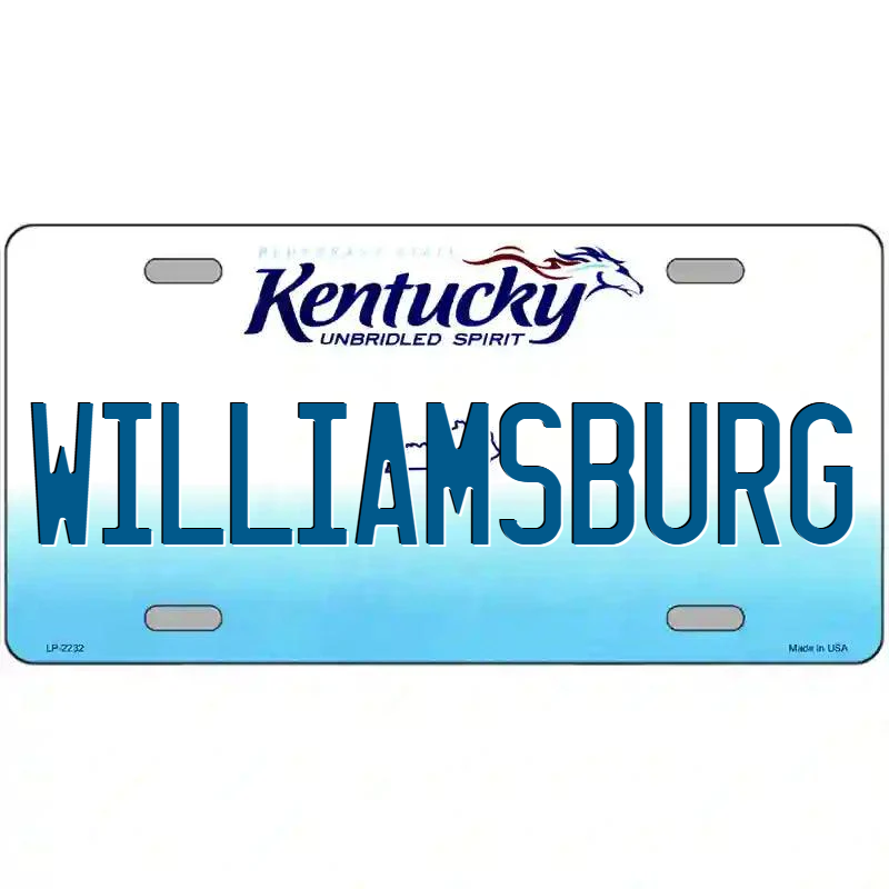 Williamsburg Kentucky Metal Sign