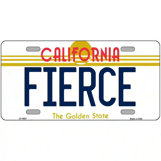 Fierce California Metal Sign