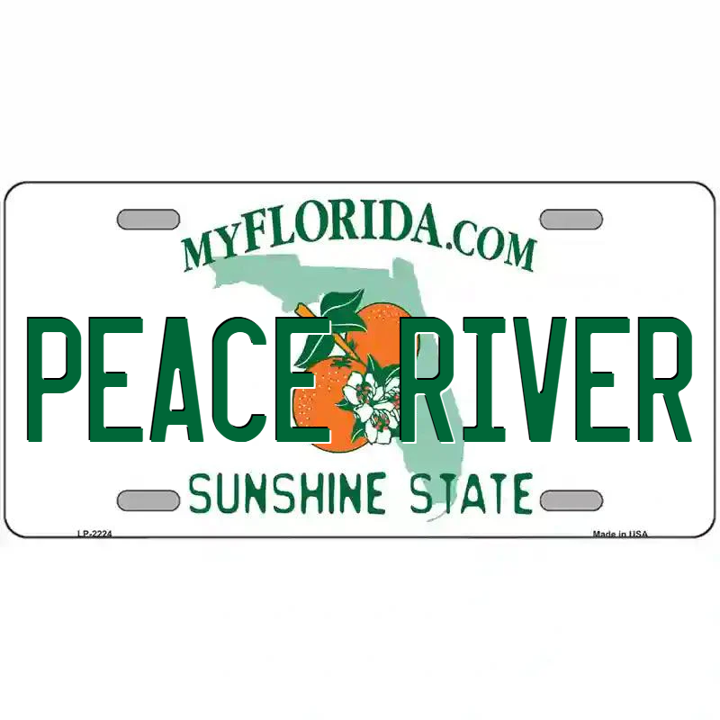 Peace Rier Florida Metal Sign
