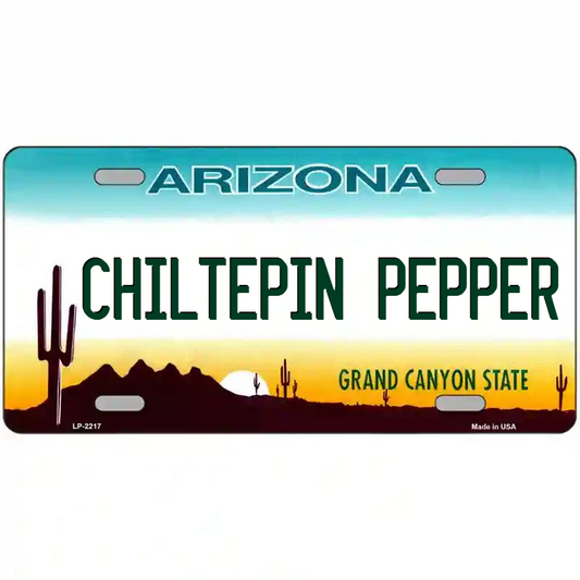 Chiltepin Pepper Arizona Metal Sign