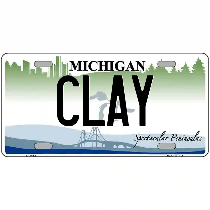 Clay Michigan Metal Sign