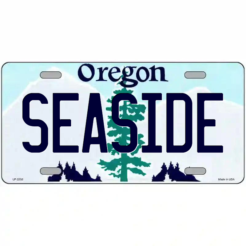 Seaside Oregon Metal Sign