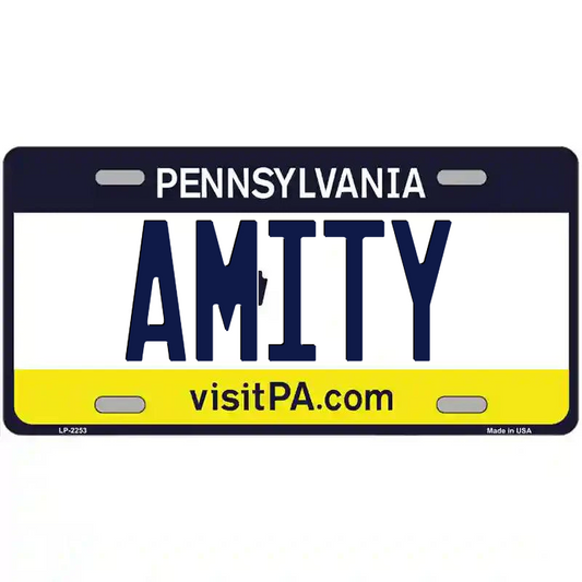 Amity Pennsylvania Metal Sign