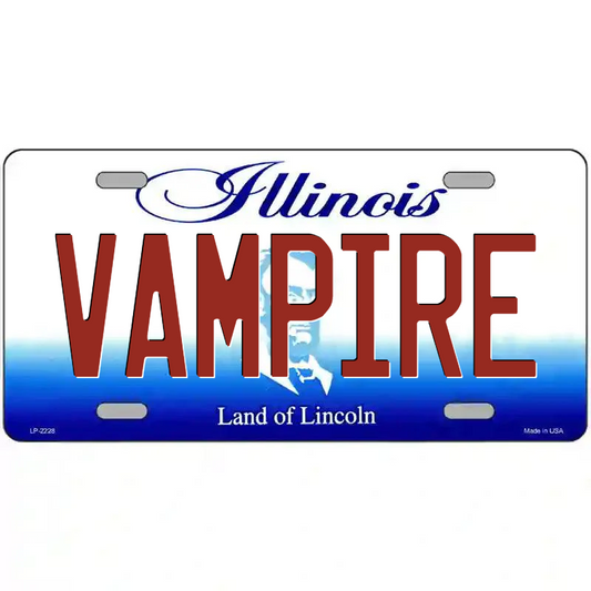 Vampire Illinois Metal Sign