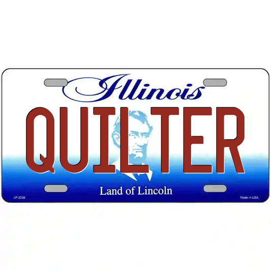 Quilter Illinois Metal Sign