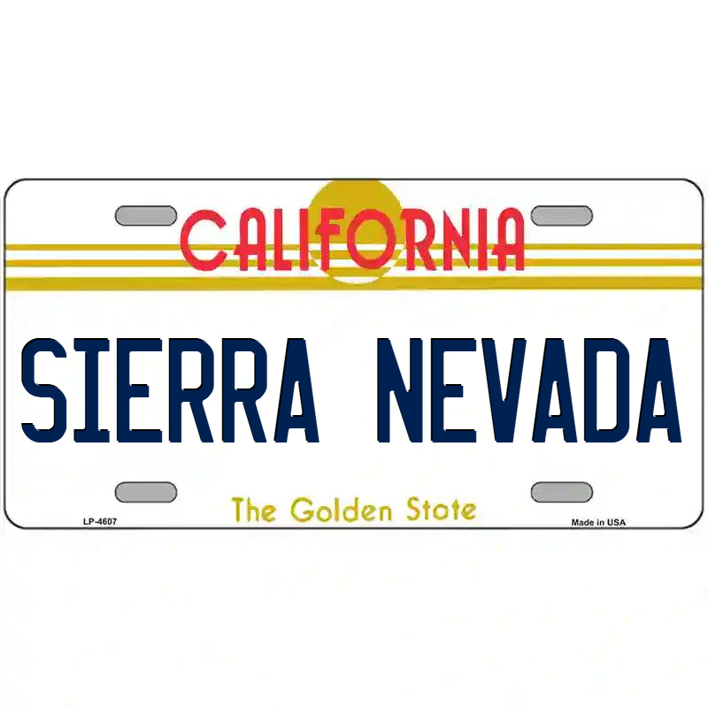 Sierra Nevada California Metal Sign