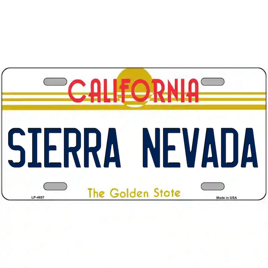 Sierra Nevada California Metal Sign