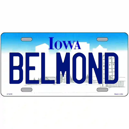 Belmond Iowa Metal Sign