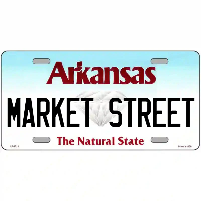 Market Street Arkansas Metal Sign