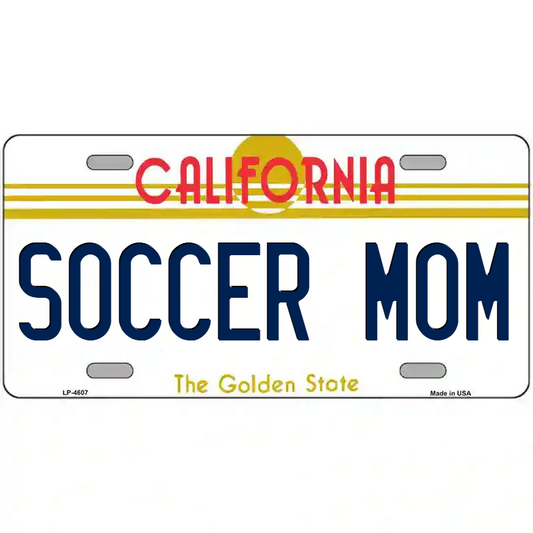 Soccer Mom California Metal Sign
