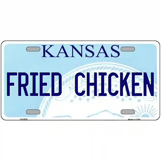 Fried Chicken Kansas Metal Sign