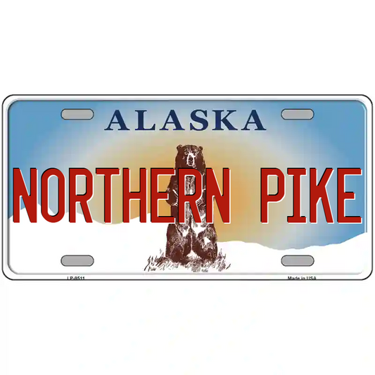 Northern Pike Alaska Metal Sign