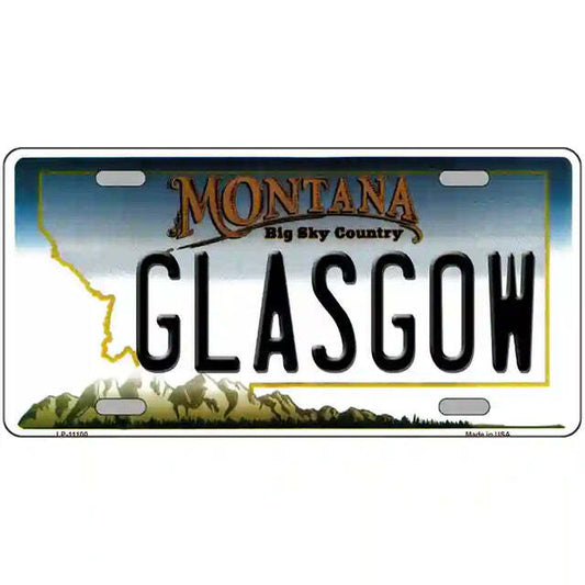 Glasgow Montana Metal Sign