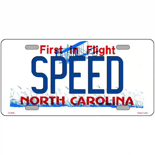 Speed North Carolina Metal Sign