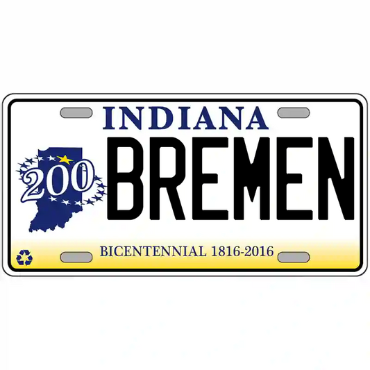 Bremen Indiana Bicentennial Metal Sign