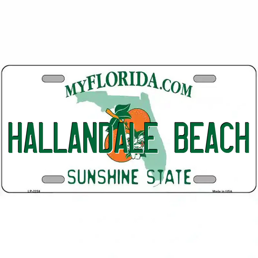 Hallandale Beach Florida Metal Sign