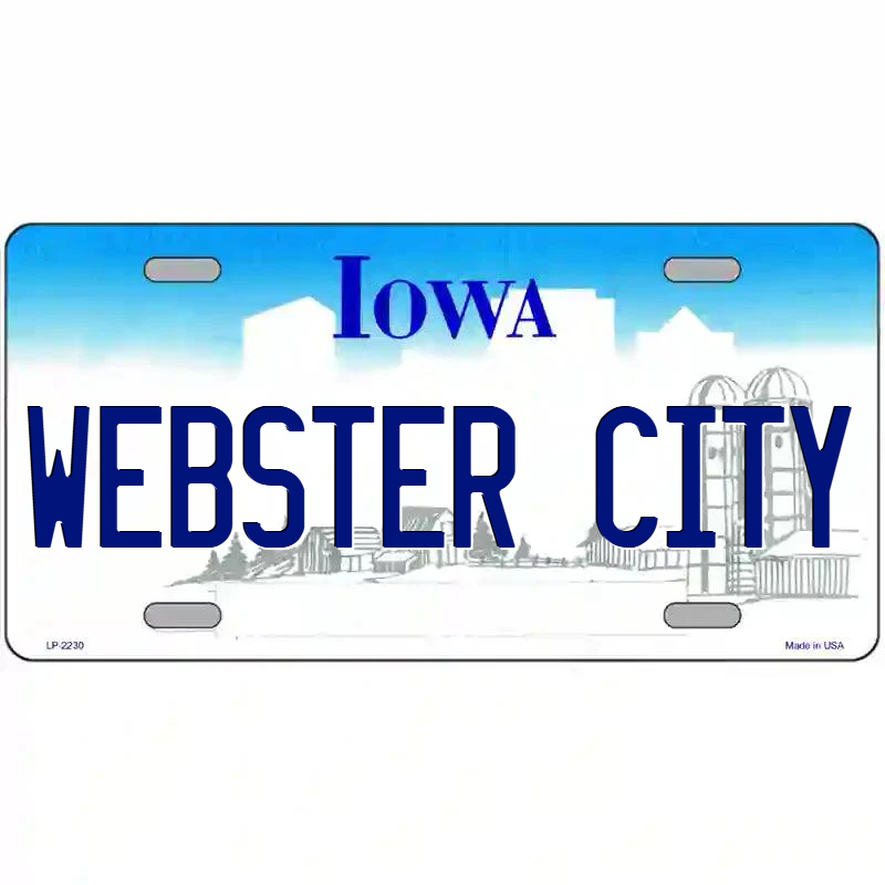 Webster City Iowa Metal Sign