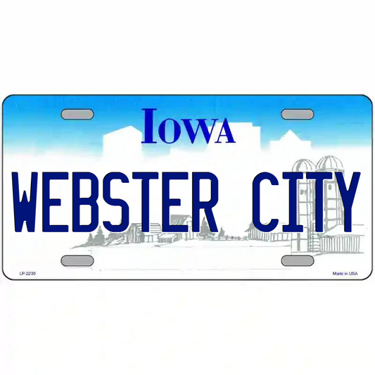 Webster City Iowa Metal Sign