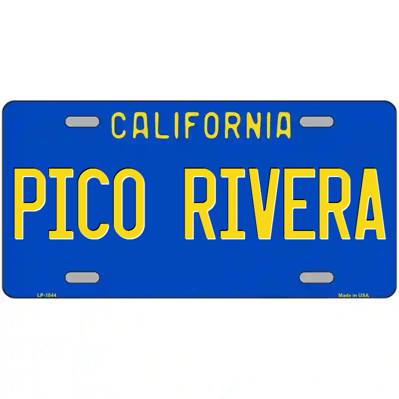 Pico Rivera California Blue Metal Sign