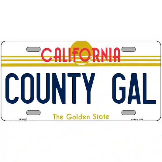 Country Gal California Metal Sign
