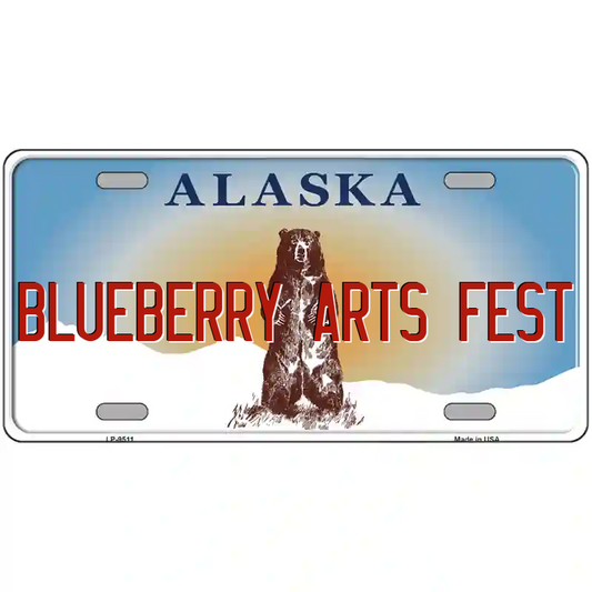 Blueberry Arts Festival Alaska Metal Sign