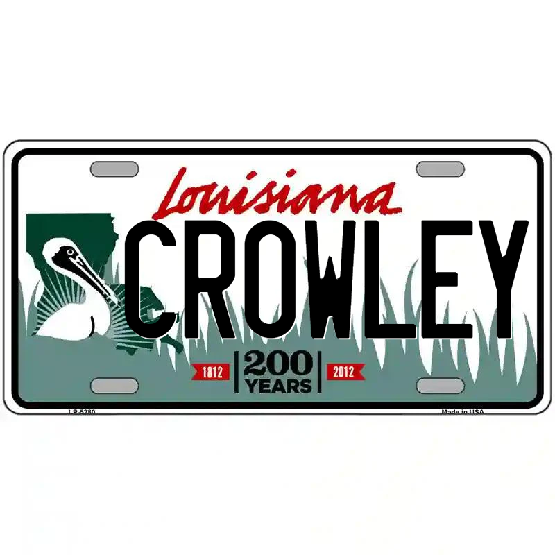 Crowley Louisiana Metal Sign