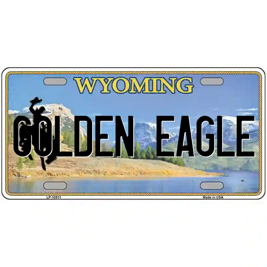 Golden Eagle Wyoming Metal Sign