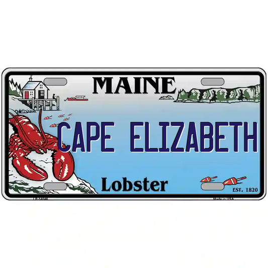 Cape Elizabeth Maine Lobster Metal Sign